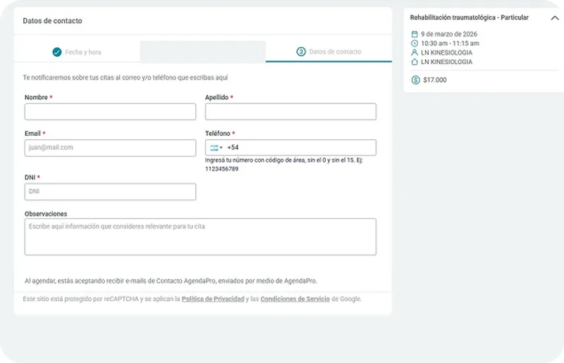 Paso 3: Formulario de datos